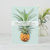 Ananas bedankingsbericht vlak kaart (Staand voorkant)
