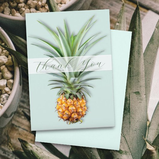 Ananas bedankingsbericht vlak kaart