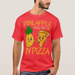 ananas behoort tot de pizza anananas pizza t-shirt