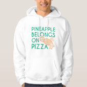 ananas behoort tot de pizza hoodie (Voorkant)