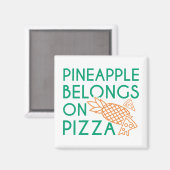 ananas behoort tot de pizza magneet (Voorkant / Achterkant)