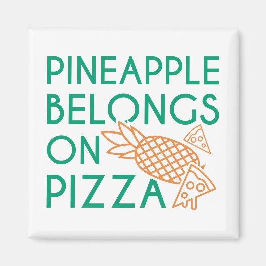 ananas behoort tot de pizza magneet (Voorkant)