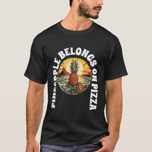 ananas behoort tot de pizza t-shirt (Voorkant)