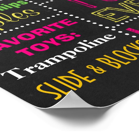 Ananas Birthday-bordbord poster (Hoek)