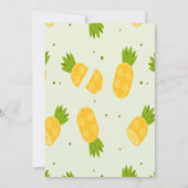 Ananas Birthday Invitae met foto Kaart (Achterkant)
