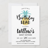 Ananas Birthday Luau Party, elke leeftijd Kaart (Voorkant)