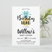 Ananas Birthday Luau Party, elke leeftijd Kaart (Staand voorkant)