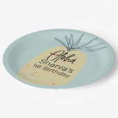 Ananas Birthday Tropical Summer Aloha Papieren Bordje (Gekanteld)