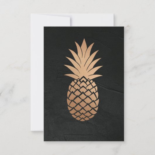 Ananas Black Gold Tropisch minimalistisch elegant (Voorkant)