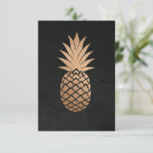 Ananas Black Gold Tropisch minimalistisch elegant (Staand voorkant)