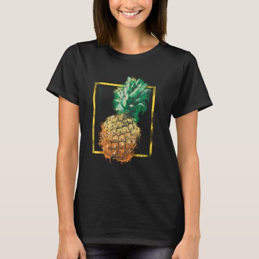 Ananas Black T-shirt (Voorkant)