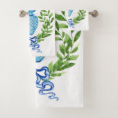 Ananas Blauw en Witte Ginger Jar Bad Handdoek (Insitu)