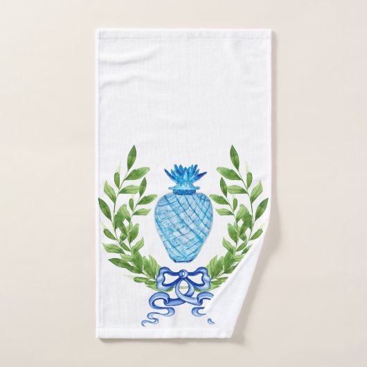 Ananas Blauw en Witte Ginger Jar Bad Handdoek (Handdoek)