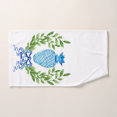 Ananas Blauw en Witte Ginger Jar Bad Handdoek (Handdoek)