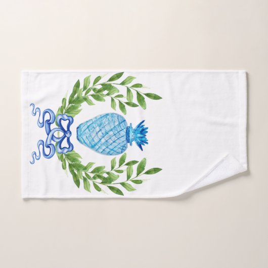 Ananas Blauw en Witte Ginger Jar Bad Handdoek (Handdoek)