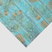 Ananas Blauwe Houten Huis Verwarming Tissuepapier (Detail)
