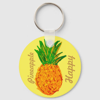 ananas blij sleutelhanger