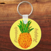 ananas blij sleutelhanger (Voorkant)