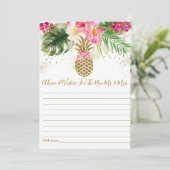 Ananas Bloem Bruidsdouche Advieskaarten Kaart (Staand voorkant)