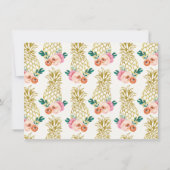 Ananas Bloemen Baby shower Dank u kaart (Achterkant)