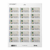 Ananas Bloemenslinger Opal Iridescent Etiket (Full Sheet)