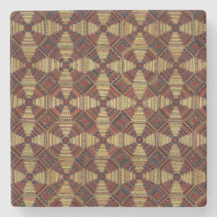 Ananas Blokhut Patchwork Ontwerp Stenen Onderzetter