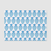 ananas Blue en White Ginger Jar Tissuepapier (Voorkant)