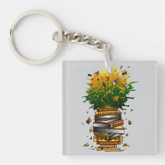 Ananas Boeken Sleutelhanger (voorkant)