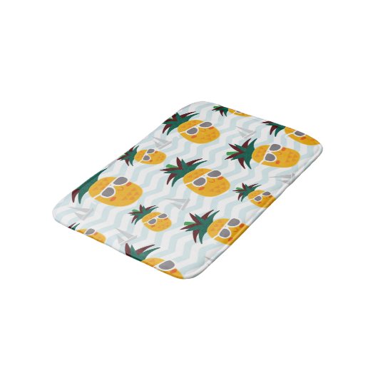 Ananas, boot: schattig oceaanpatroon. badmat (Gekanteld)