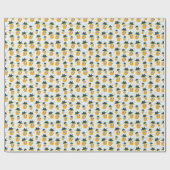Ananas, boot: schattig oceaanpatroon. cadeaupapier (Vlak)
