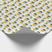 Ananas, boot: schattig oceaanpatroon. cadeaupapier (Hoek)