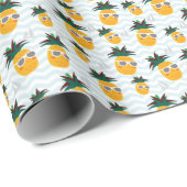 Ananas, boot: schattig oceaanpatroon. cadeaupapier (Rol Hoek)