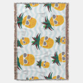 Ananas, boot: schattig oceaanpatroon. deken (Voorkant Verticaal)
