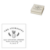 ananas botanisch retouradres rubberstempel (Gestempeld)