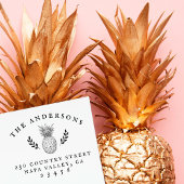  ananas botanisch retouradres rubberstempel