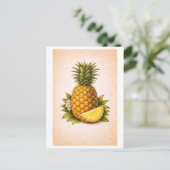 Ananas botanische illustratie in vintage stijl briefkaart (Staand voorkant)