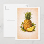 Ananas botanische illustratie in vintage stijl briefkaart (Voorkant / Achterkant)