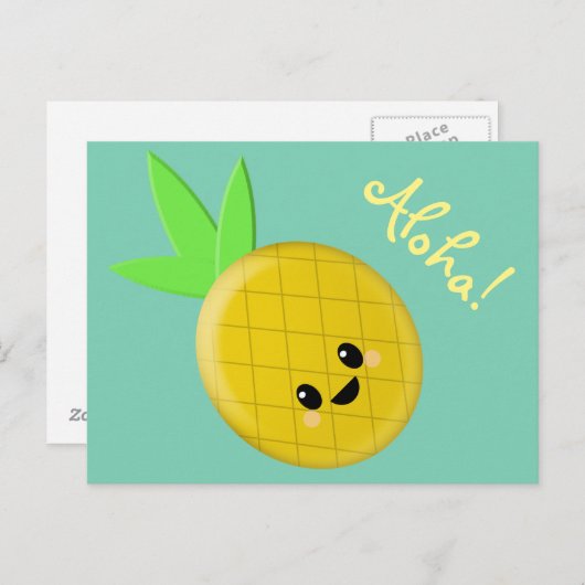 Ananas Briefkaart (Voorkant / Achterkant)