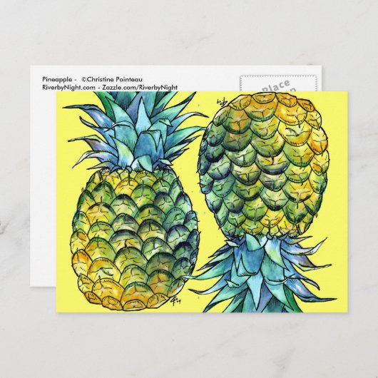 ananas briefkaart (Voorkant / Achterkant)