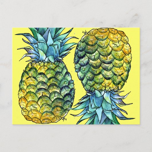 ananas briefkaart (Voorkant)