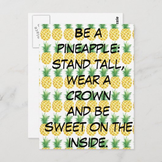 ananas briefkaart (Voorkant / Achterkant)