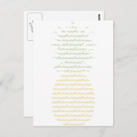 ananas briefkaart (Voorkant / Achterkant)