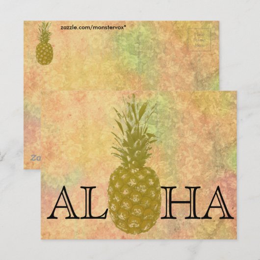 ananas-Briefkaart Briefkaart (Voorkant / Achterkant)