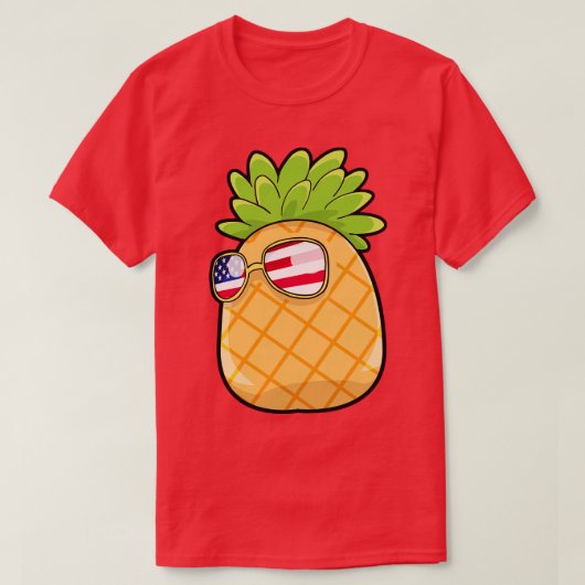 Ananas Brillen VS Vlag T-shirt (Design voorkant)