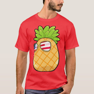 Ananas Brillen VS Vlag T-shirt