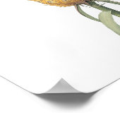ananas (Bromelia ananas) van Redouté Poster (Hoek)