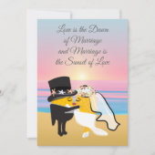 Ananas bruid en bruidegom personages kussen Kaart (Voorkant)