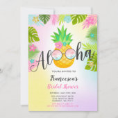 Ananas Bruids Douche Uitnodiging Hawaiian Bridal (Voorkant)