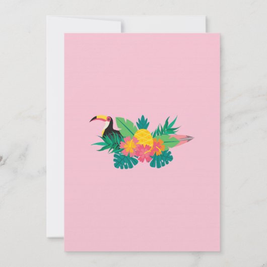 Ananas bruids douche uitnodiging Zomer tropisch (Achterkant)