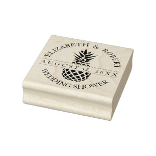 Ananas bruiloft douche rubberstempel